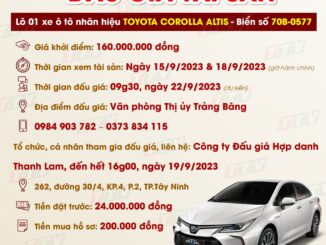 THông báo ĐẤU GIÁ TÀI SẢN